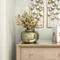8" Gold Aluminum Brushed Vase with Hammered Top